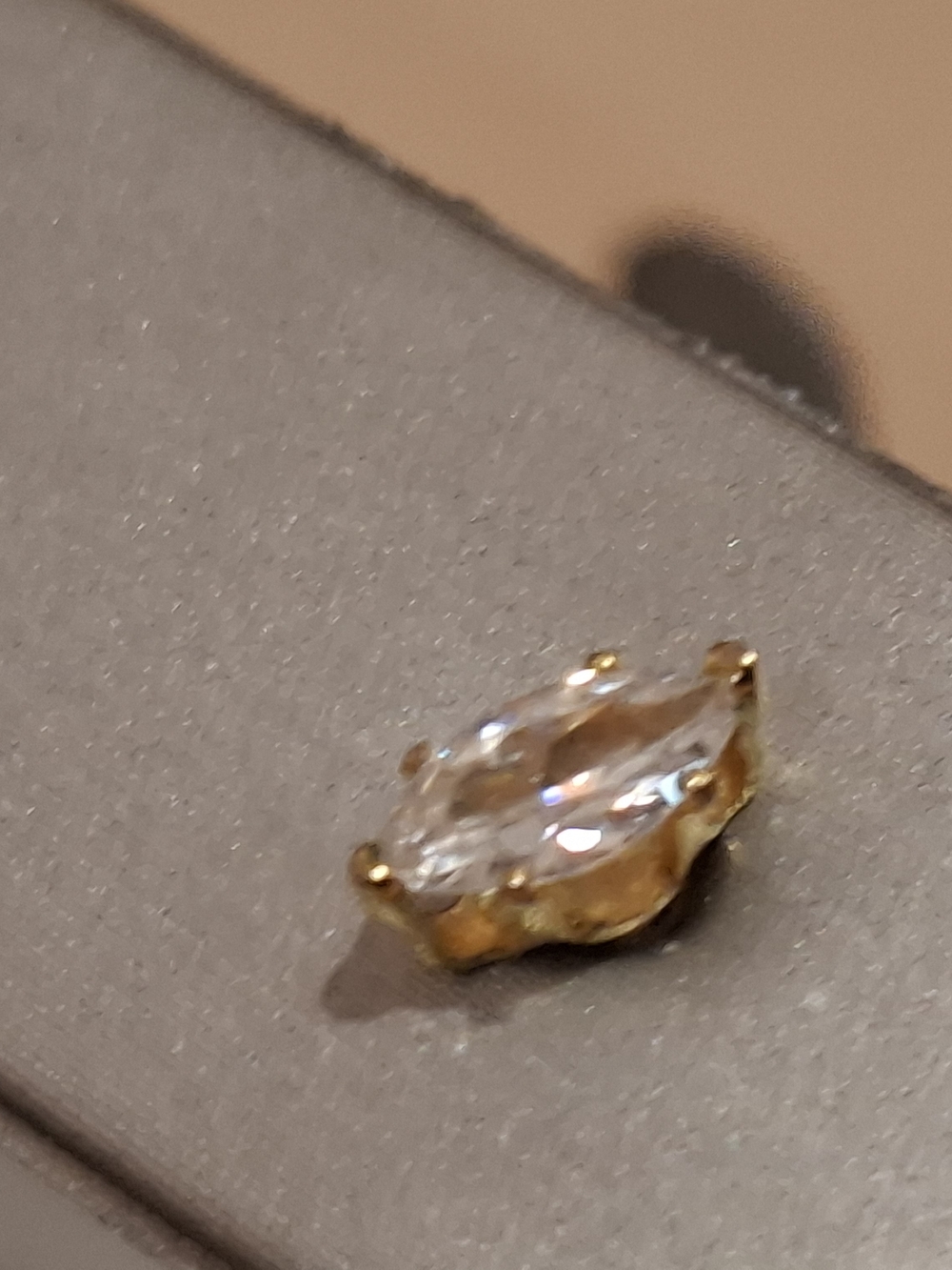 Gold Marquise Clear Crystal Stud Earring - Timeless Sparkle
